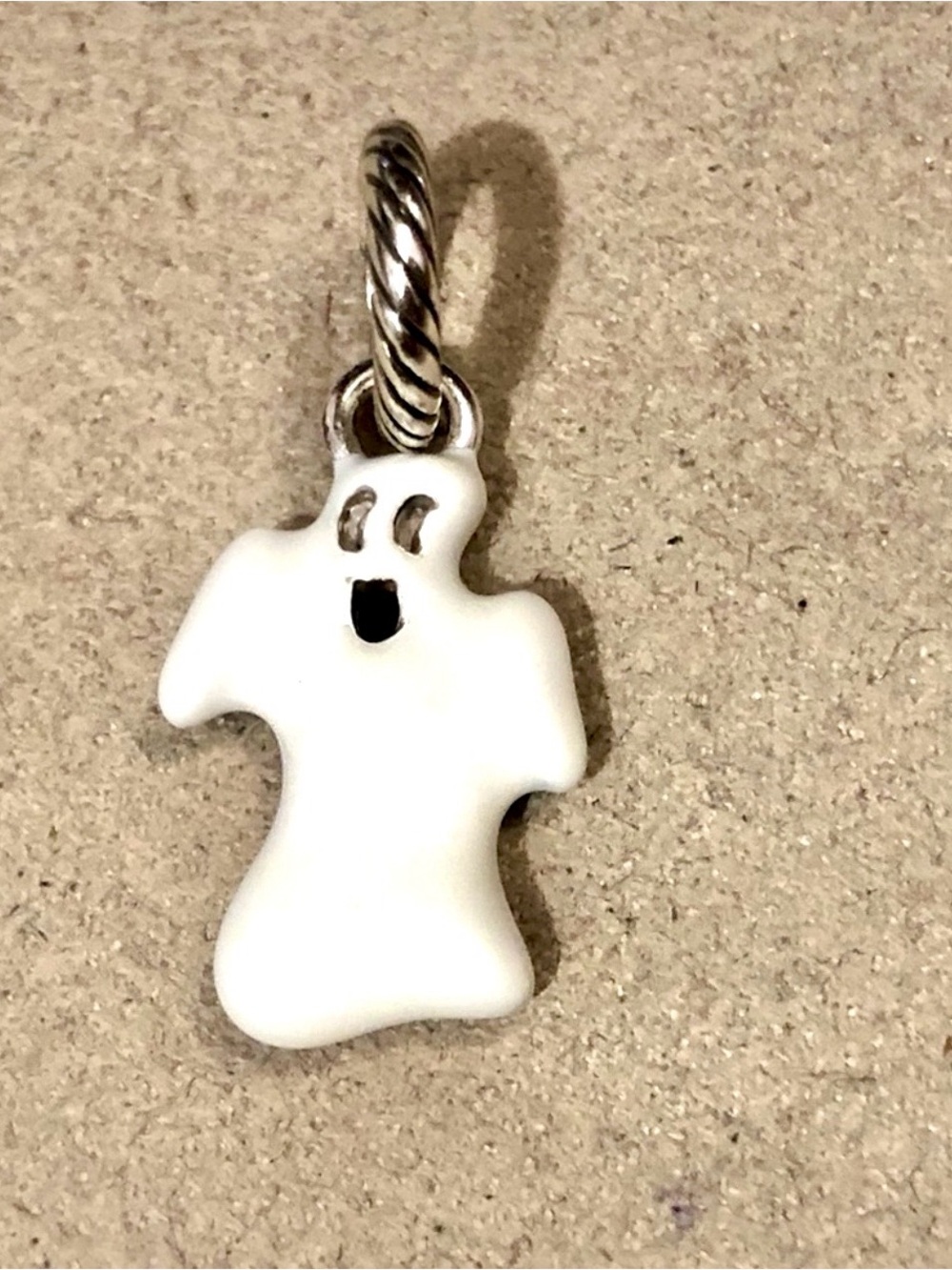 🎃Listing! 🆕 Brighton Ghost charm Enameled in white & black on both sides - Picture 2 of 10